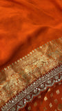 Pure Chinnon Saree - Kanjeevaram Silk Mandir