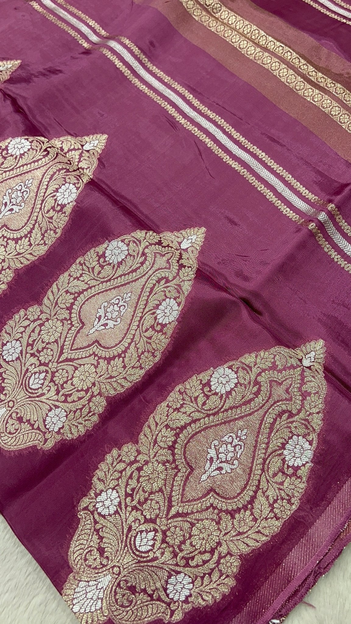 Pure Chinnon Saree - Kanjeevaram Silk Mandir