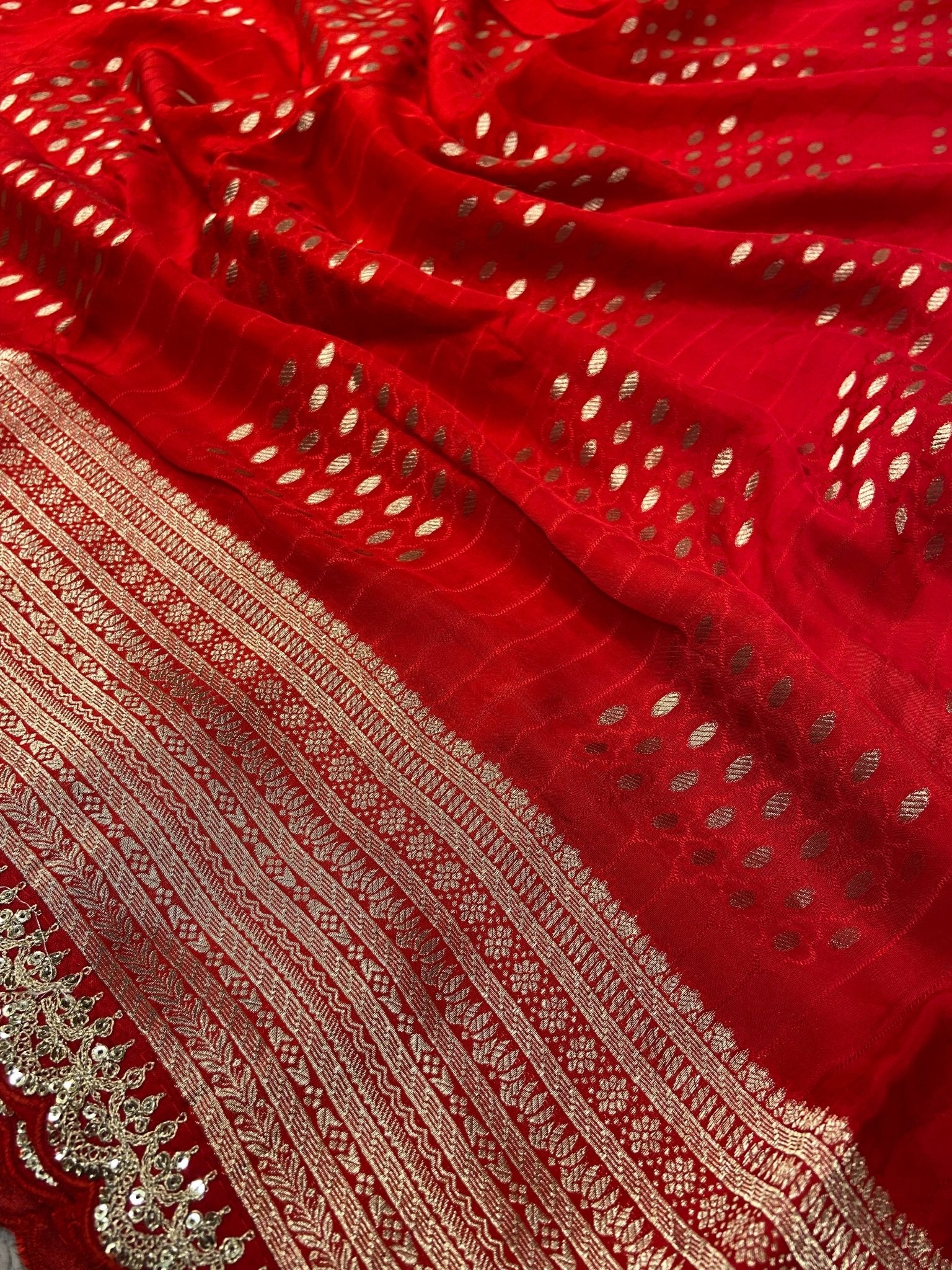 Pure Chinnon Saree - Kanjeevaram Silk Mandir