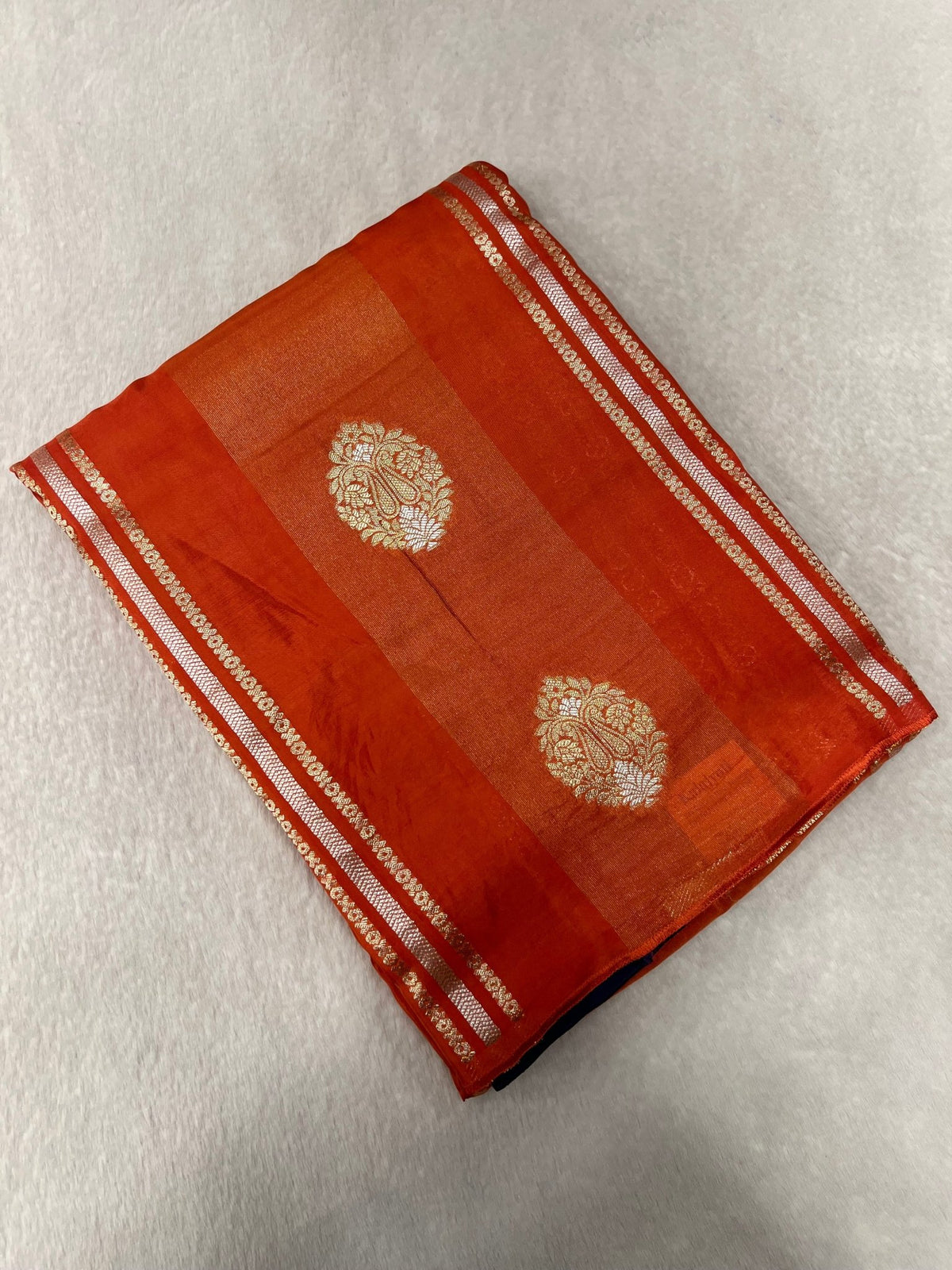 Pure Chinnon Saree - Kanjeevaram Silk Mandir