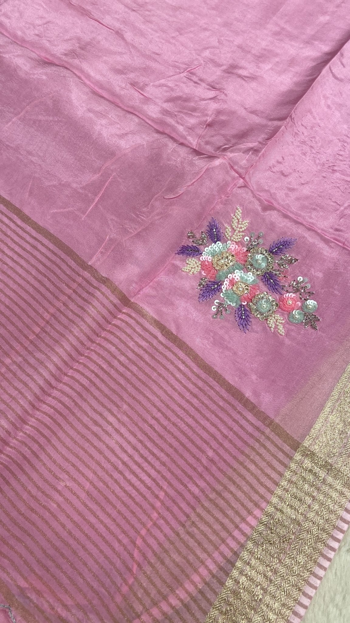 Pure Chinnon Saree - Kanjeevaram Silk Mandir