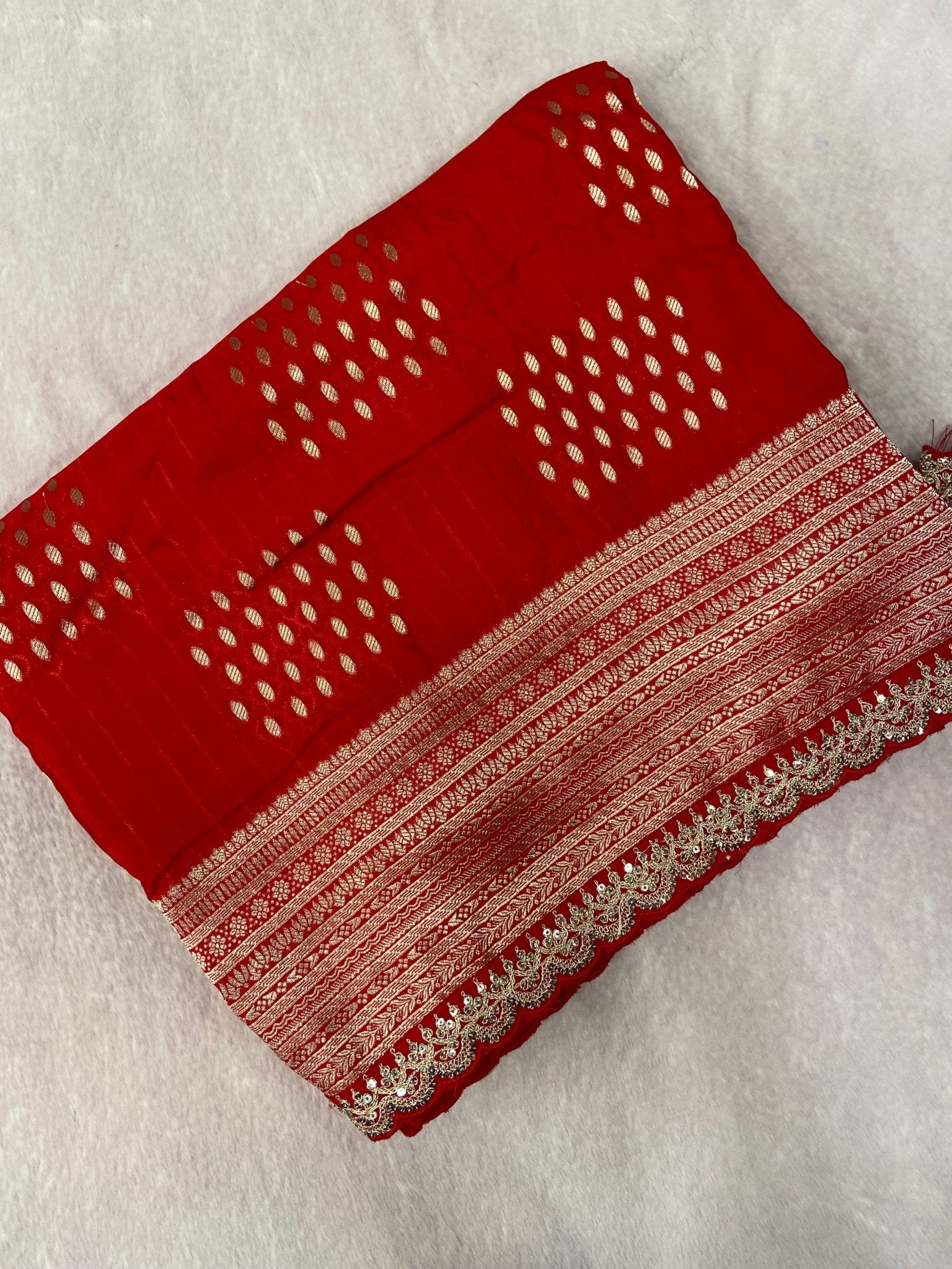 Pure Chinnon Saree - Kanjeevaram Silk Mandir