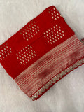 Pure Chinnon Saree - Kanjeevaram Silk Mandir