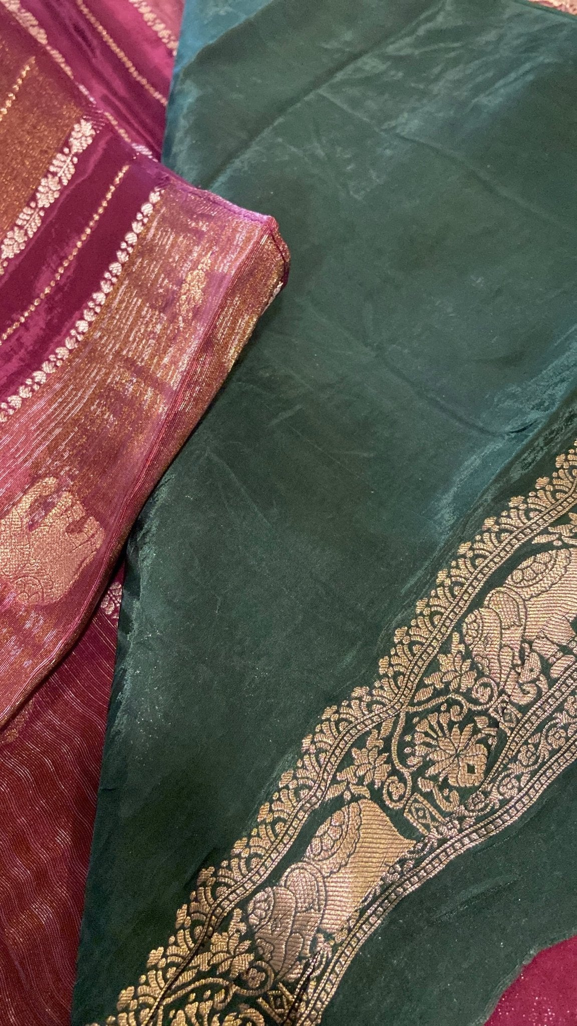 Pure Chinnon Saree - Kanjeevaram Silk Mandir