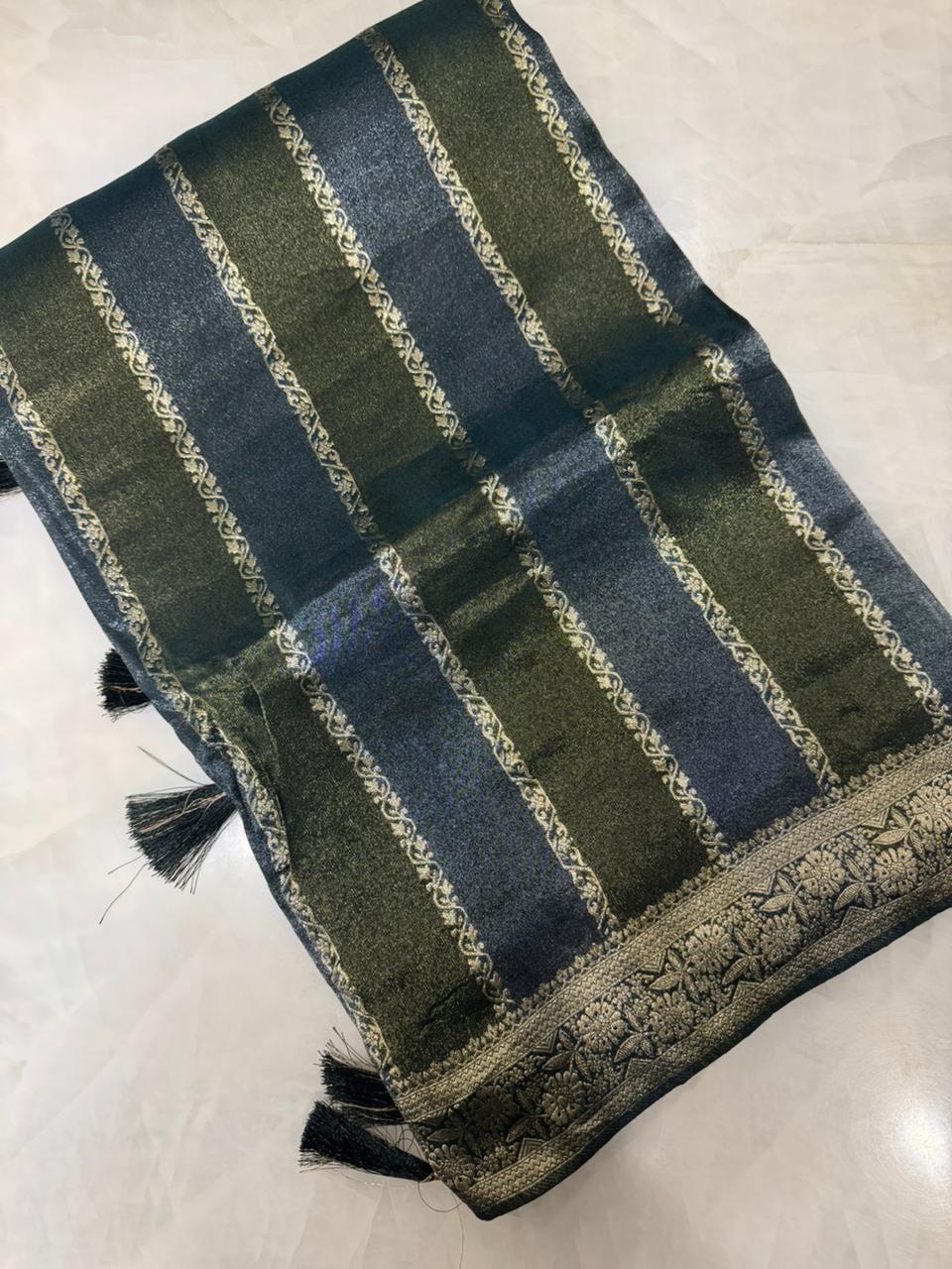 Pure chinnon saree - Kanjeevaram Silk Mandir