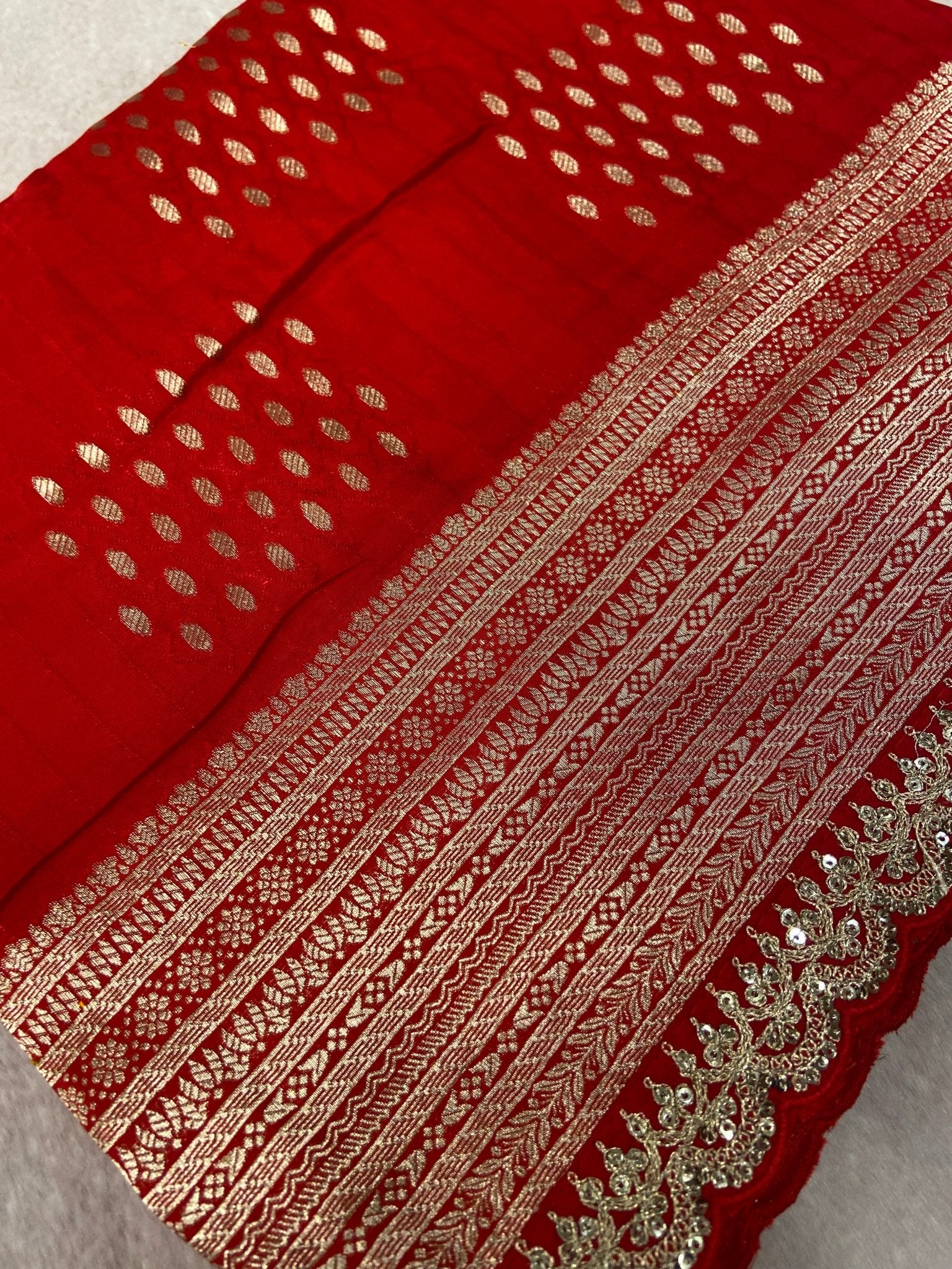 Pure Chinnon Saree - Kanjeevaram Silk Mandir