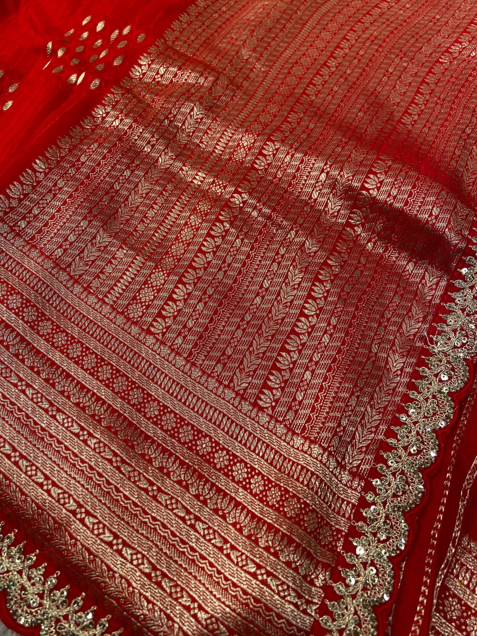 Pure Chinnon Saree - Kanjeevaram Silk Mandir