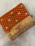 Pure Chinnon Saree - Kanjeevaram Silk Mandir