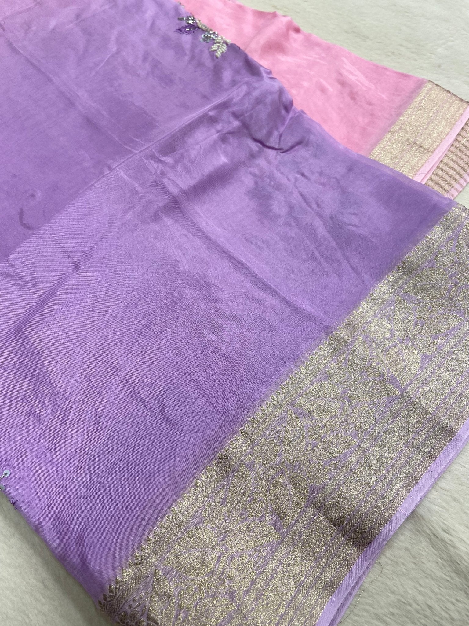 Pure Chinnon Saree - Kanjeevaram Silk Mandir