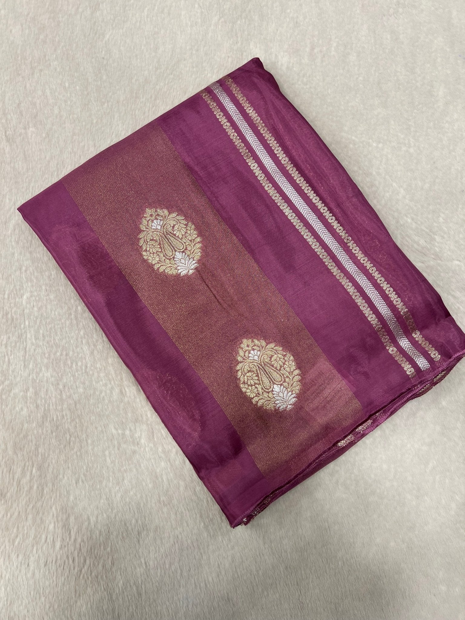 Pure Chinnon Saree - Kanjeevaram Silk Mandir