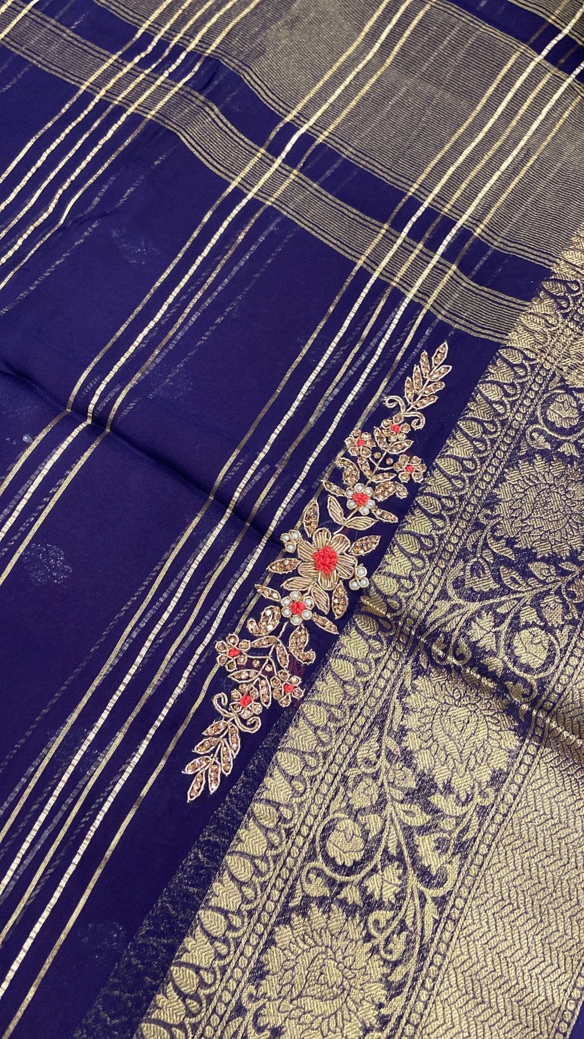 Pure Chinnon Saree - Kanjeevaram Silk Mandir