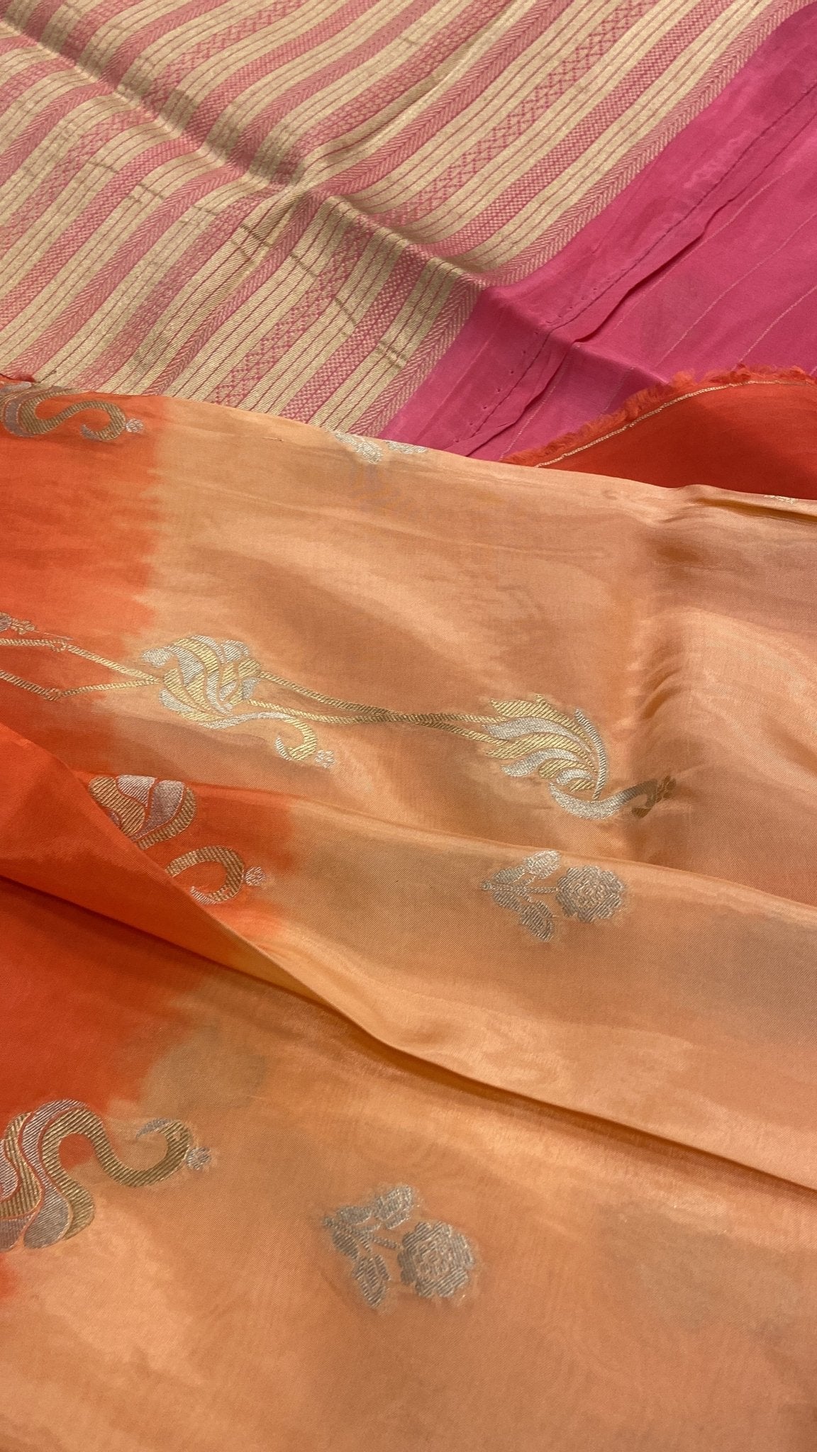 Pure Chinnon saree - Kanjeevaram Silk Mandir