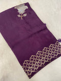 Pure Chinnon Saree - Kanjeevaram Silk Mandir