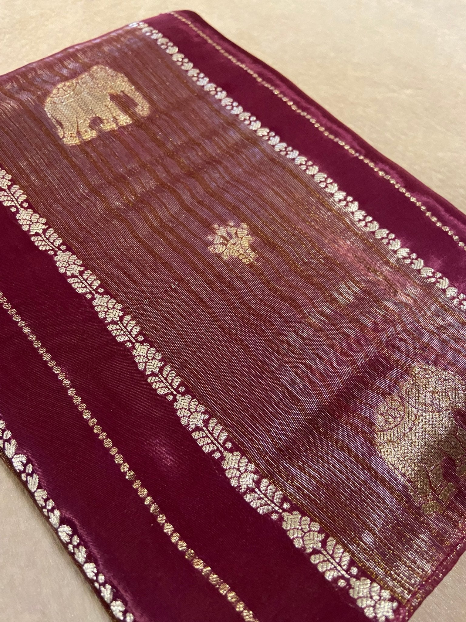 Pure Chinnon Saree - Kanjeevaram Silk Mandir