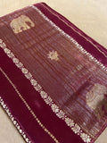 Pure Chinnon Saree - Kanjeevaram Silk Mandir