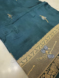 Pure crepe chinnon saree - Kanjeevaram Silk Mandir
