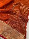 Pure crepe chinnon saree with cutdana work - Kanjeevaram Silk Mandir