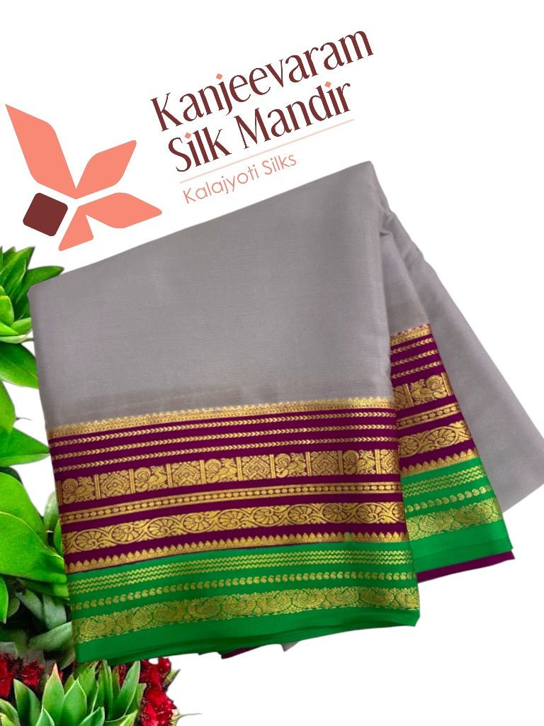 Pure Crepe Mysore Silk Certified Saree 100 GSM. - Kanjeevaram Silk Mandir