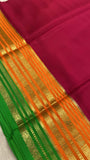 Pure crepe mysore silk saree 100 GSM silk mark certified - Kanjeevaram Silk Mandir