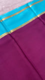 Pure crepe mysore silk saree 100 GSM silk mark certified - Kanjeevaram Silk Mandir