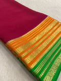 Pure crepe mysore silk saree 100 GSM silk mark certified - Kanjeevaram Silk Mandir