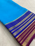 Pure crepe mysore silk saree 100 GSM silk mark certified - Kanjeevaram Silk Mandir