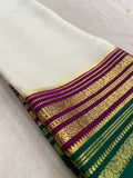 Pure crepe mysore silk saree 100 GSM silk mark certified - Kanjeevaram Silk Mandir