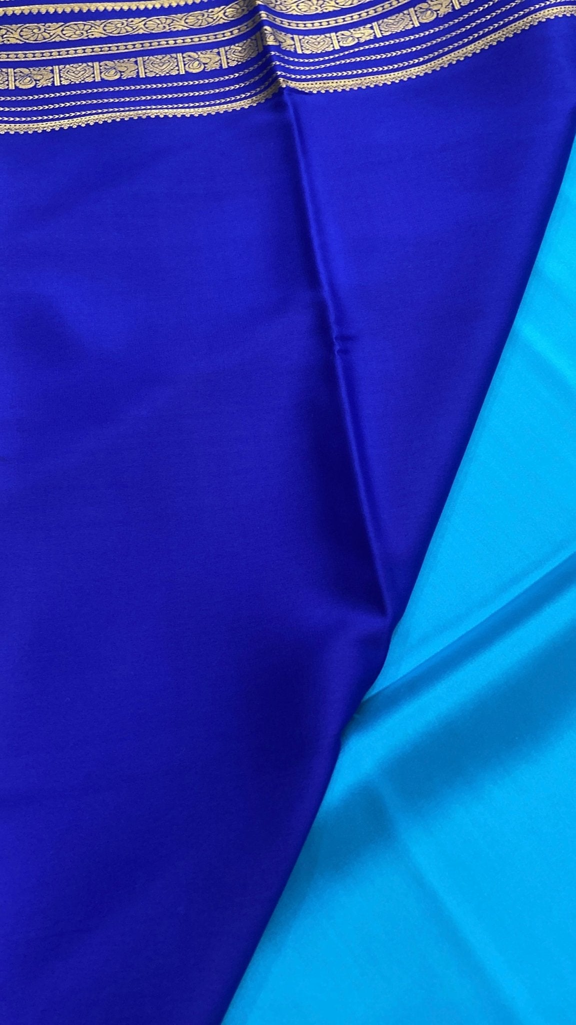 Pure crepe mysore silk saree 100 GSM silk mark certified - Kanjeevaram Silk Mandir