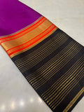 Pure crepe mysore silk saree 100 GSM silk mark certified - Kanjeevaram Silk Mandir