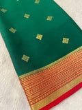 Pure crepe mysore silk saree 120 GSM silk mark certified - Kanjeevaram Silk Mandir