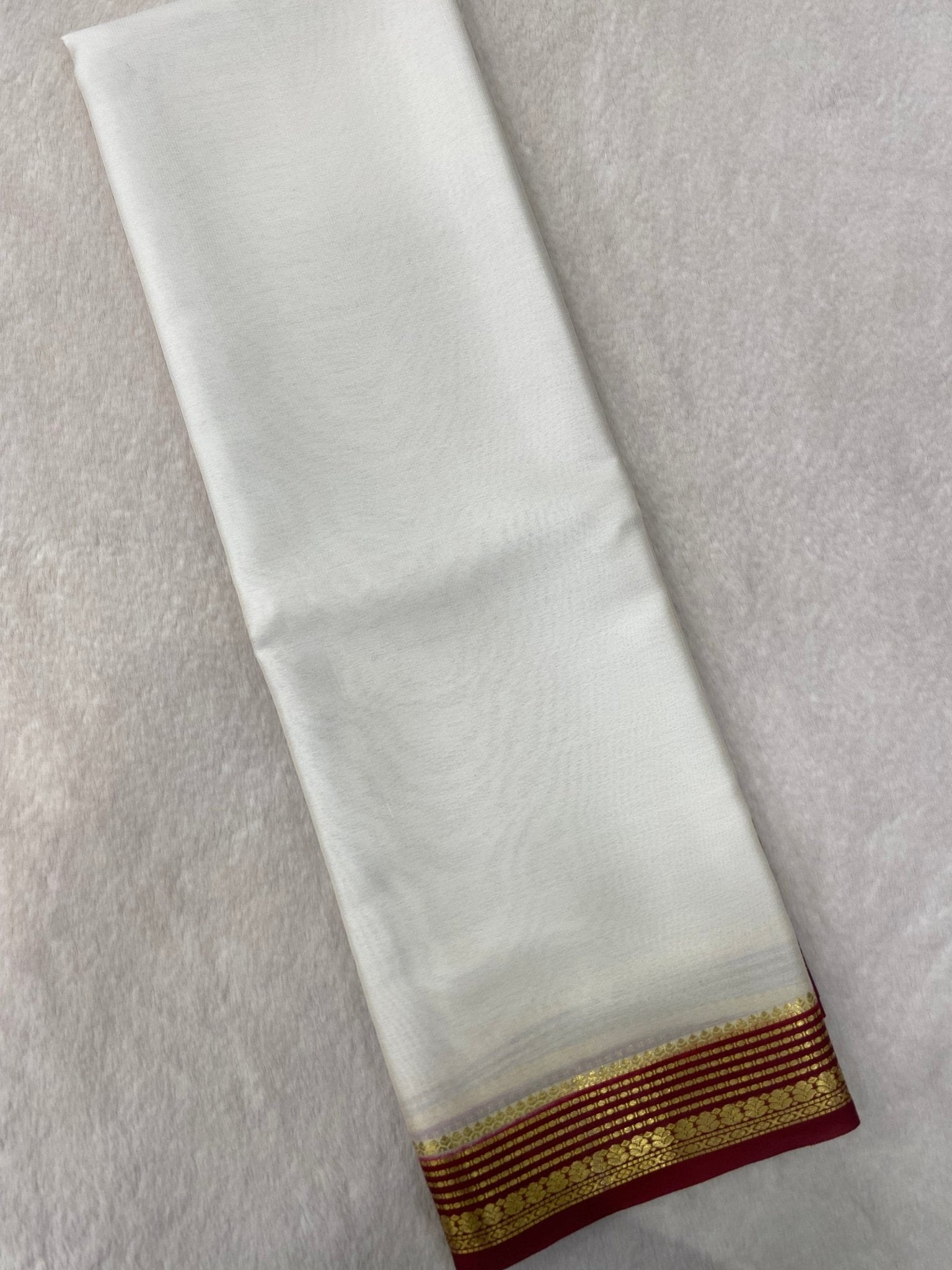 Pure crepe mysore silk saree 70 GSM silk mark certified - Kanjeevaram Silk Mandir
