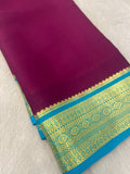 Pure crepe mysore silk saree 80 GSM silk mark certified - Kanjeevaram Silk Mandir