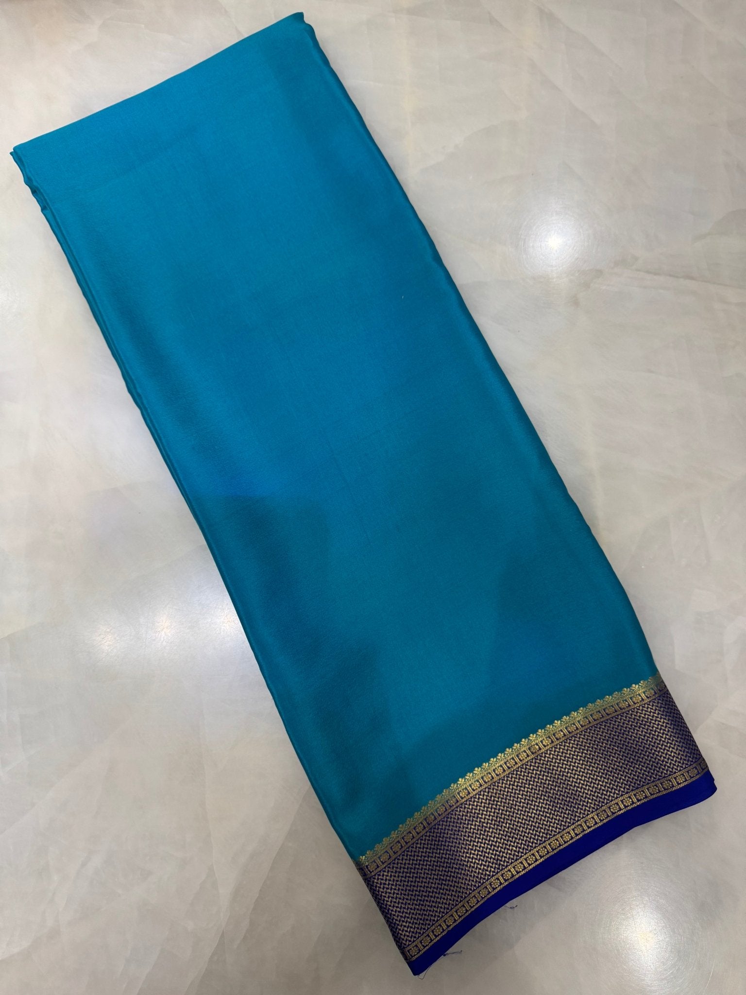Pure crepe mysore silk saree 80 GSM silk mark certified - Kanjeevaram Silk Mandir