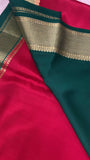 Pure crepe mysore silk saree 90 GSM silk mark certified - Kanjeevaram Silk Mandir