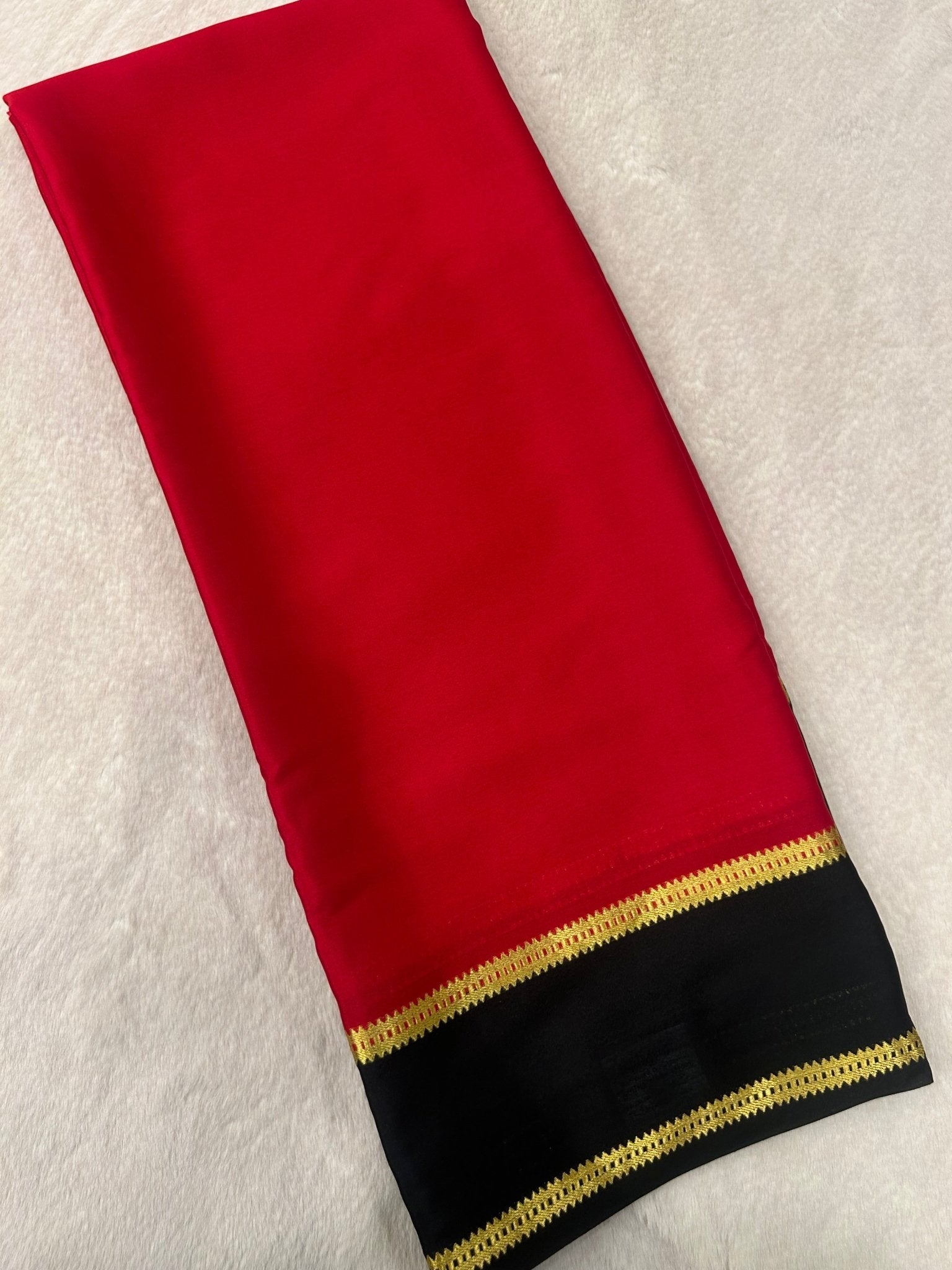 Pure crepe mysore silk saree 90 GSM silk mark certified - Kanjeevaram Silk Mandir