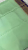 Pure crepe mysore silk saree silk mark certified 120 GSM. - Kanjeevaram Silk Mandir