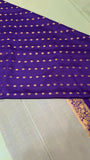 Pure crepe mysore silk saree silk mark certified 120 GSM. - Kanjeevaram Silk Mandir