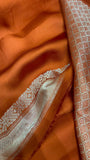 Pure Crepe satin silk saree - Kanjeevaram Silk Mandir