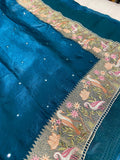 Pure Designer Chinnon Organza With Mirror Work - Kanjeevaram Silk Mandir
