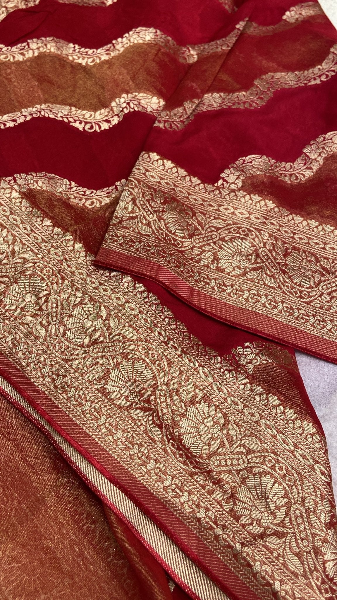 Pure Georgette Saree🔻 - Kanjeevaram Silk Mandir