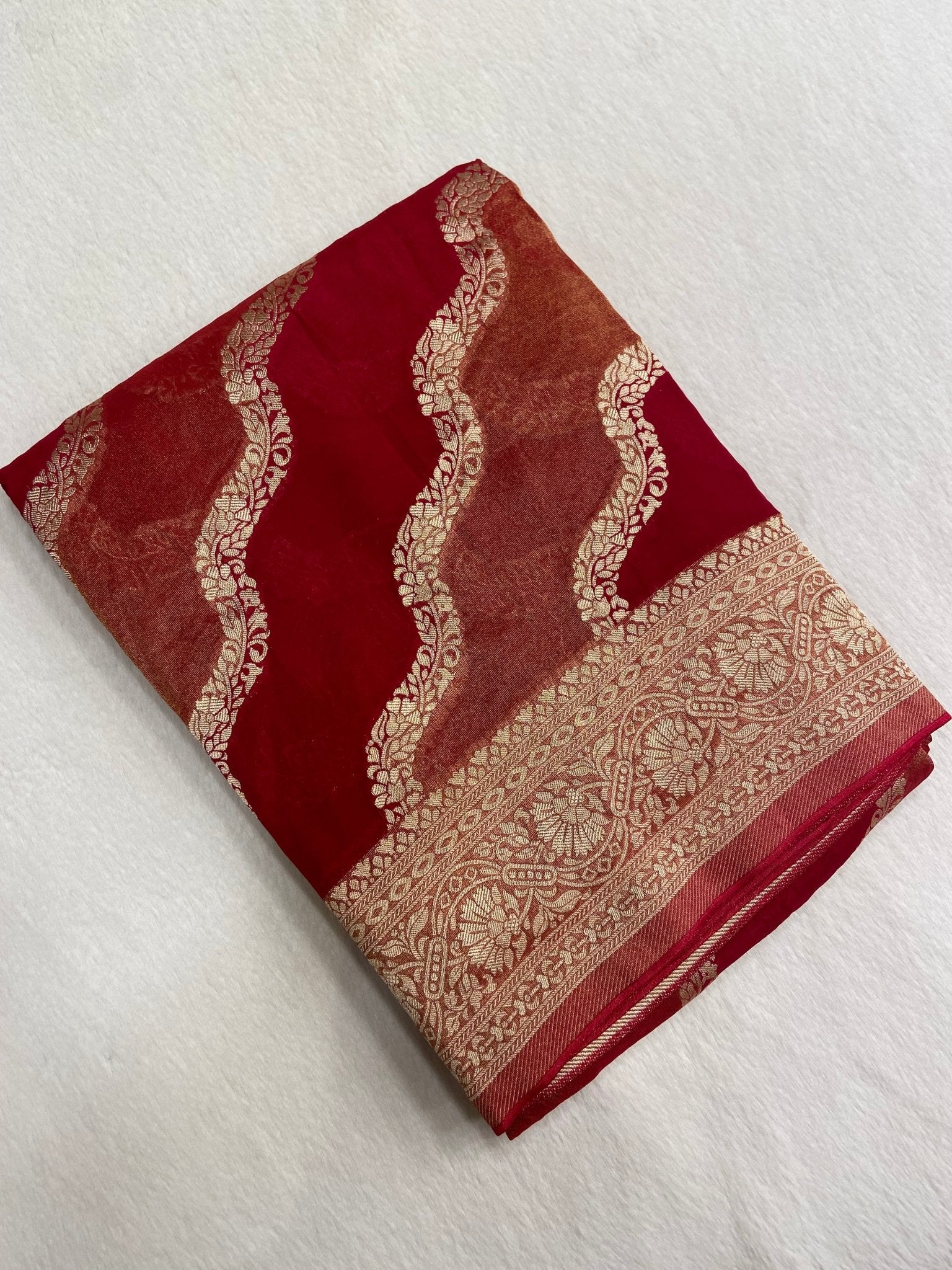 Pure Georgette Saree🔻 - Kanjeevaram Silk Mandir