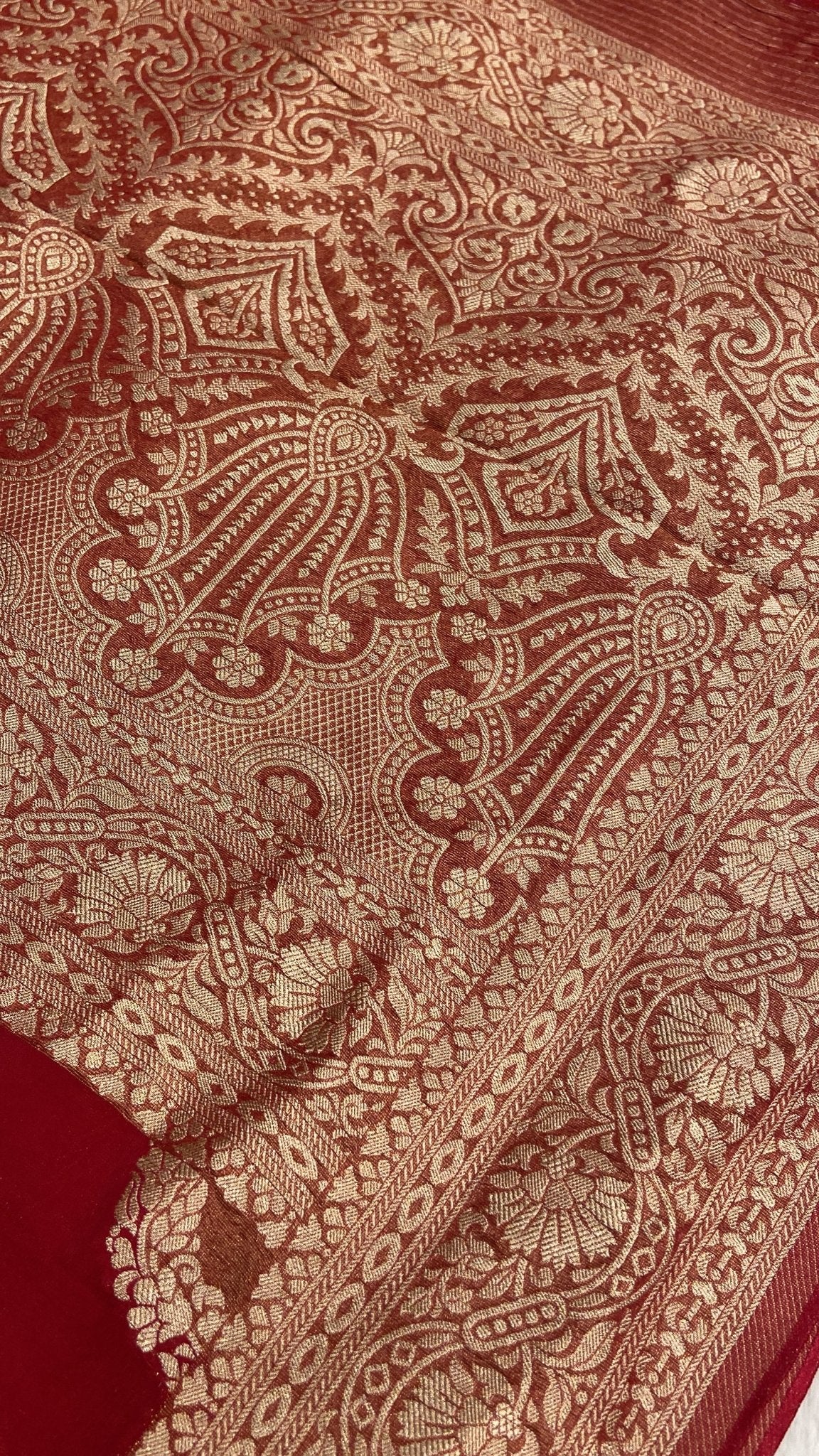 Pure Georgette Saree🔻 - Kanjeevaram Silk Mandir