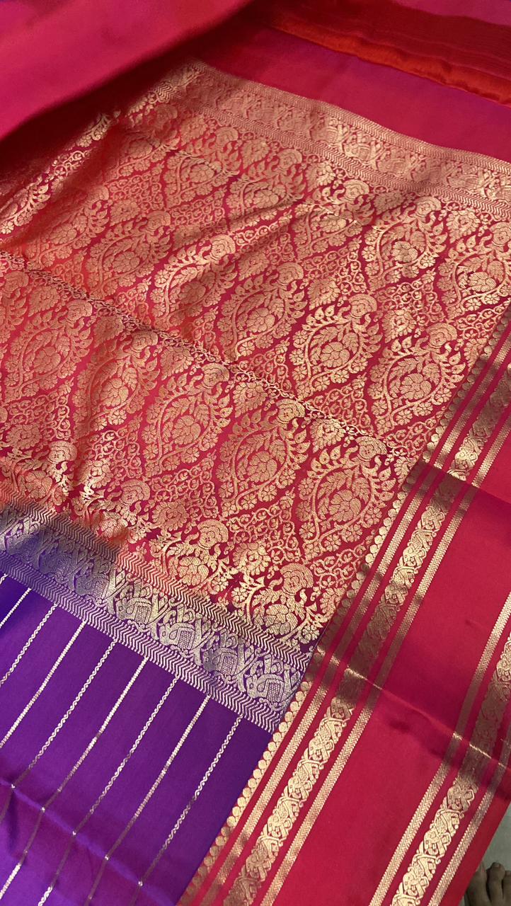 Pure handloom Kanjeevaram silk mark certified saree - Kanjeevaram Silk Mandir