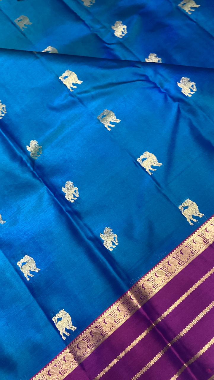 Pure handloom Kanjeevaram silk mark certified saree - Kanjeevaram Silk Mandir