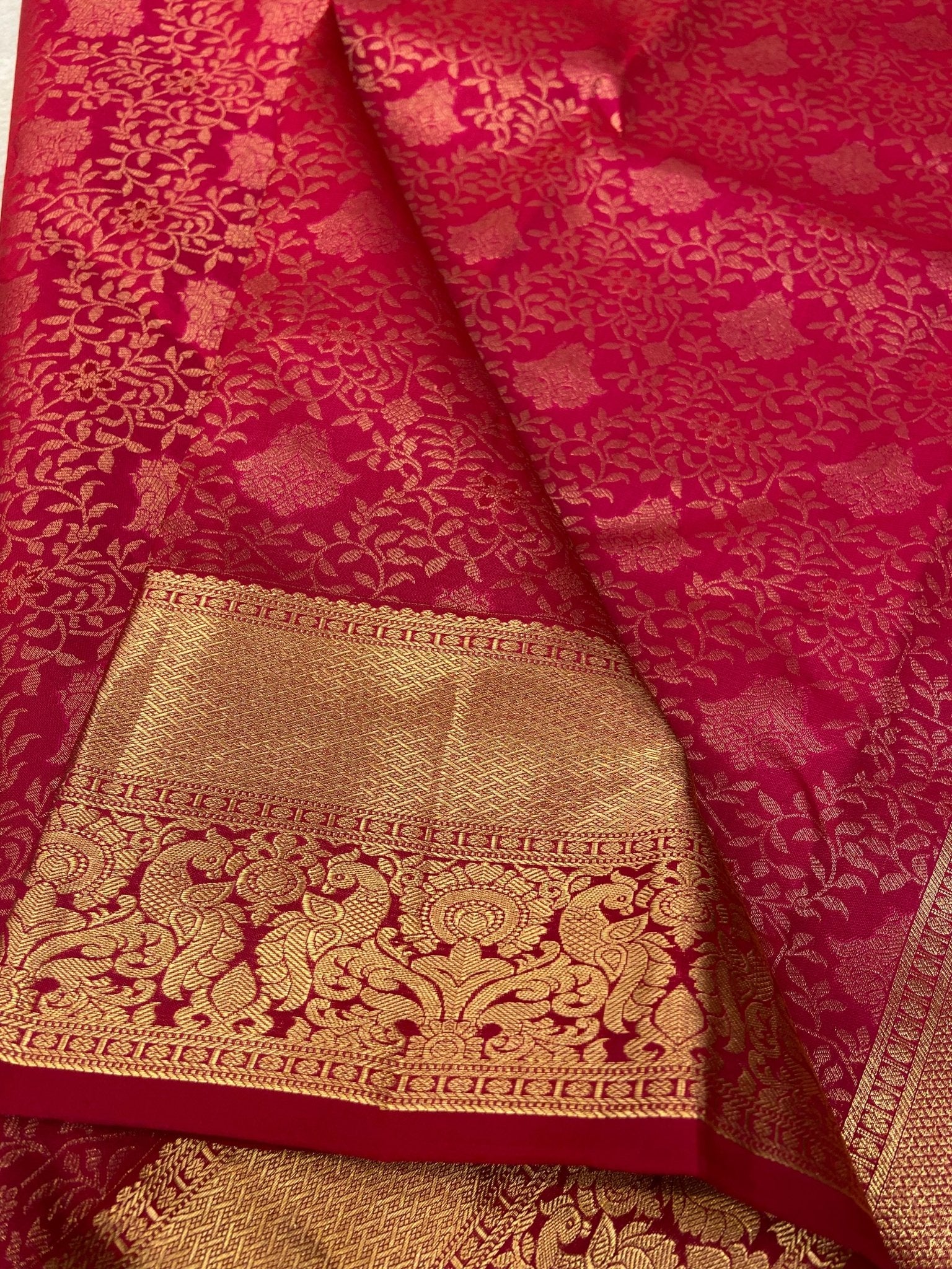 Pure Handloom Kanjeevaram Silk Mark Certified Saree - Kanjeevaram Silk Mandir