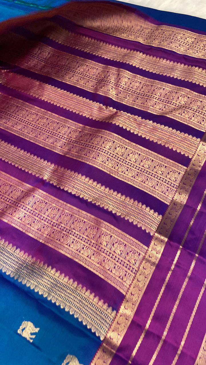 Pure handloom Kanjeevaram silk mark certified saree - Kanjeevaram Silk Mandir