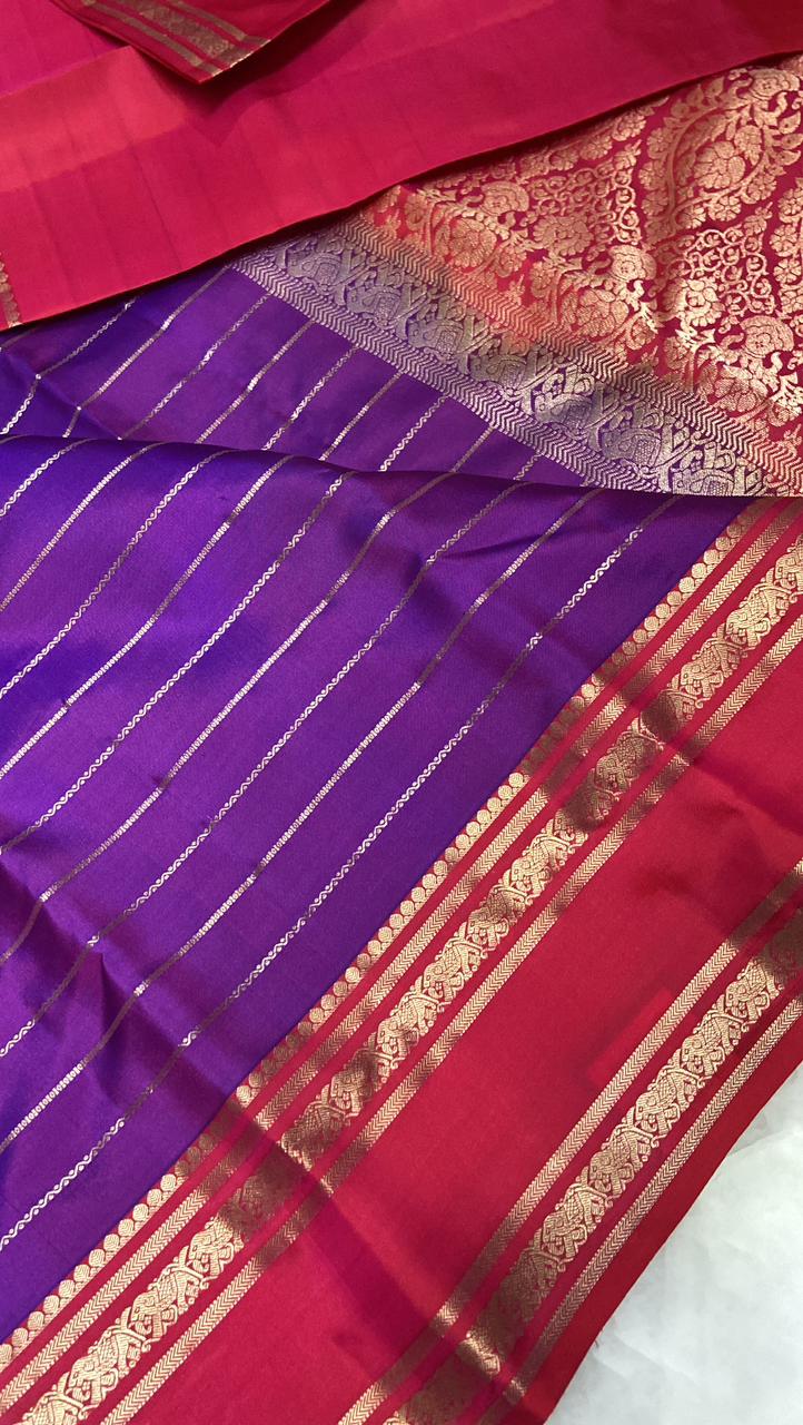 Pure handloom Kanjeevaram silk mark certified saree - Kanjeevaram Silk Mandir