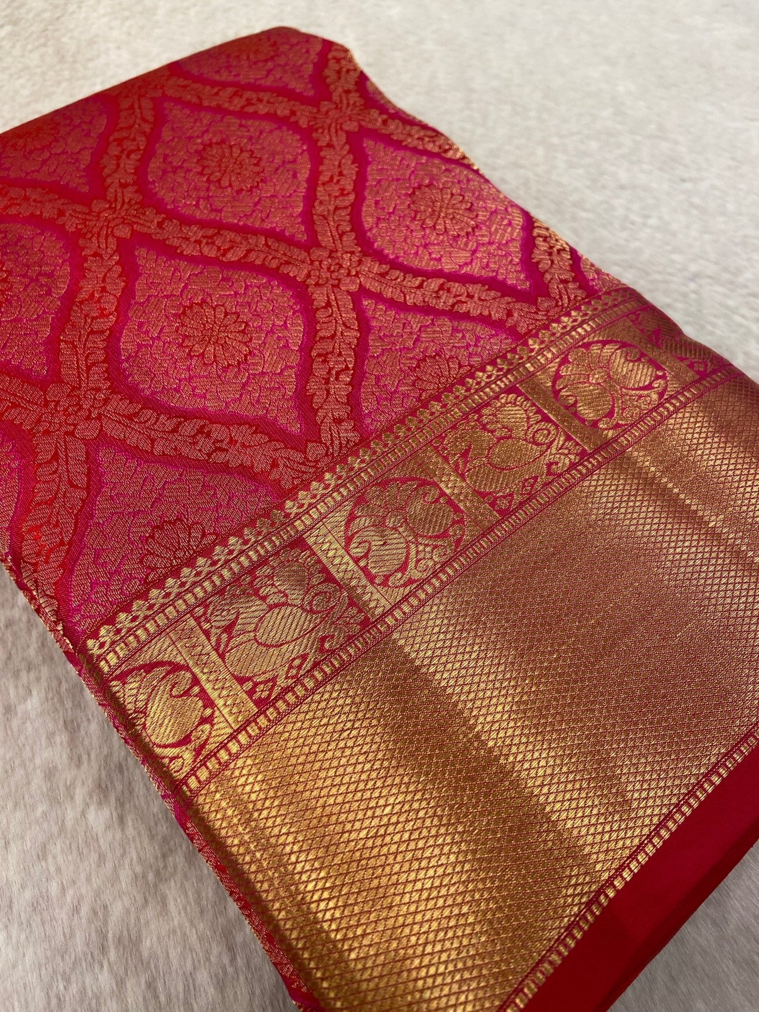 Pure Handloom Kanjeevaram Silk Mark Certified Saree - Kanjeevaram Silk Mandir