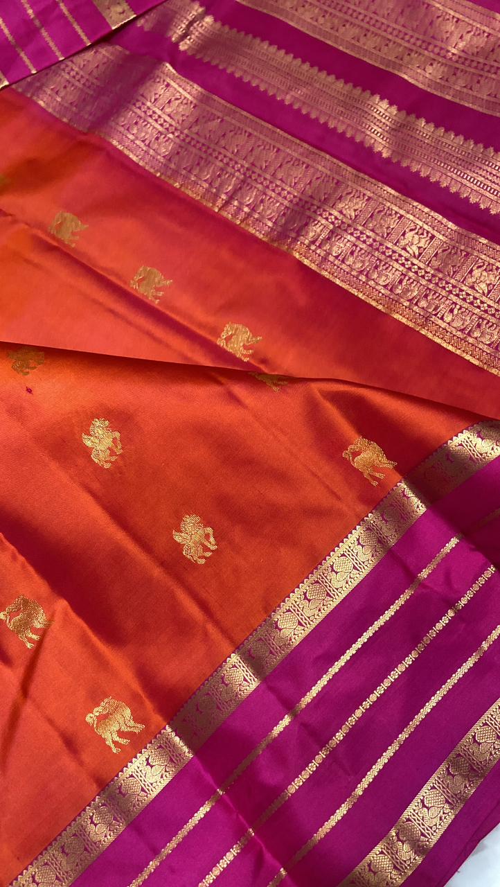 Pure handloom Kanjeevaram silk mark certified saree - Kanjeevaram Silk Mandir