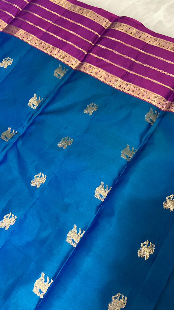 Pure handloom Kanjeevaram silk mark certified saree - Kanjeevaram Silk Mandir